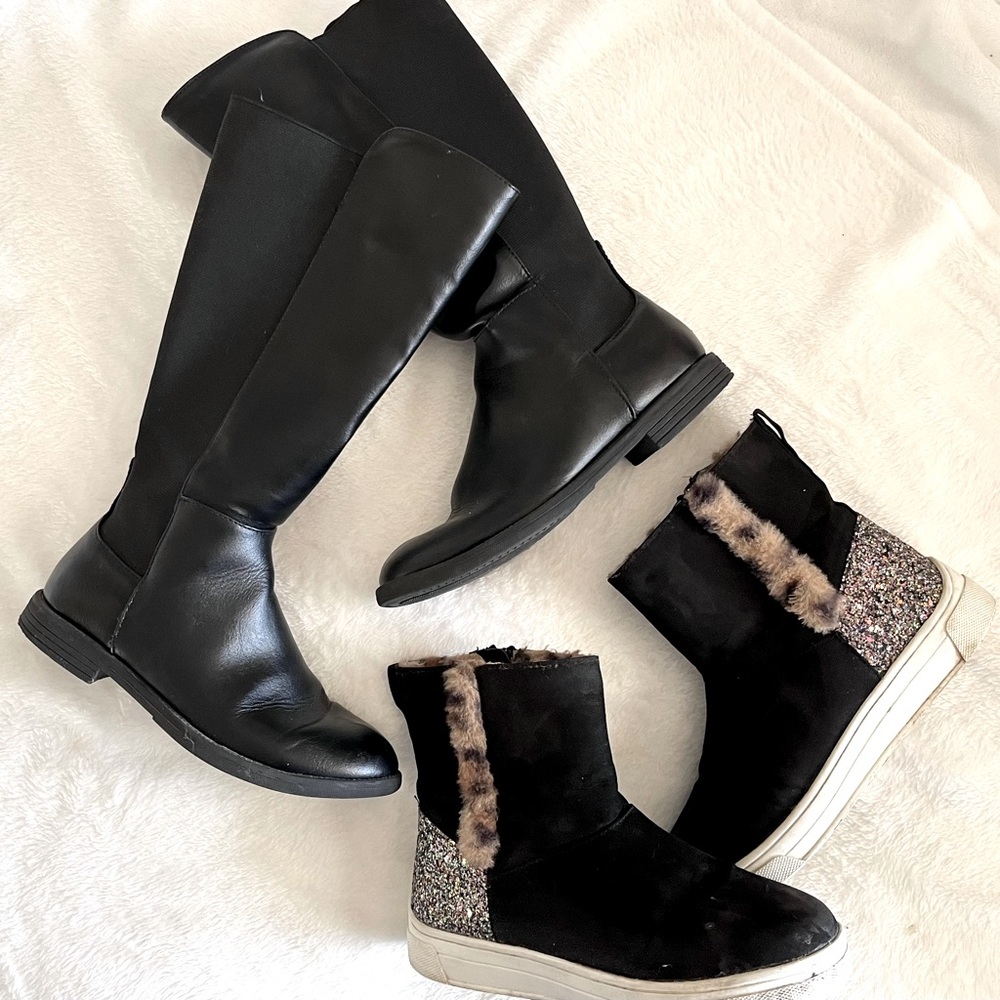 Steve Madden (kids) Size 3 Black Boot Bundle